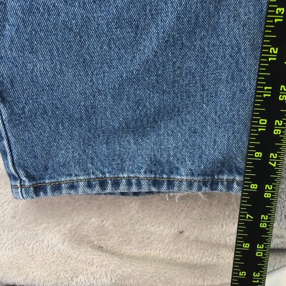 Levis Mens 550 Jeans 42x30 Relaxed Fit Straight Leg Blue Denim Classic Casual - Picture 6 of 14